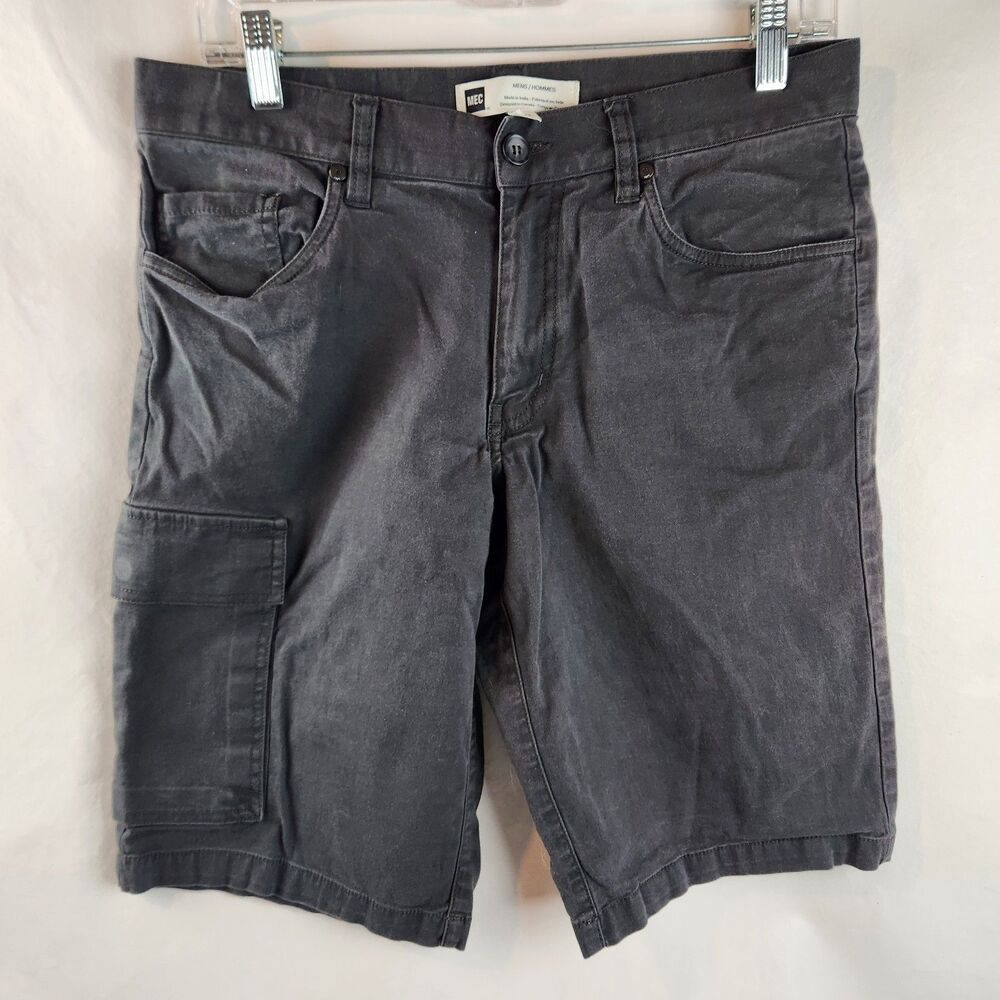 MEC Mountain Equipment Shorts Mens 32 Gray Cotton Stretch Utility Casual Outdoor